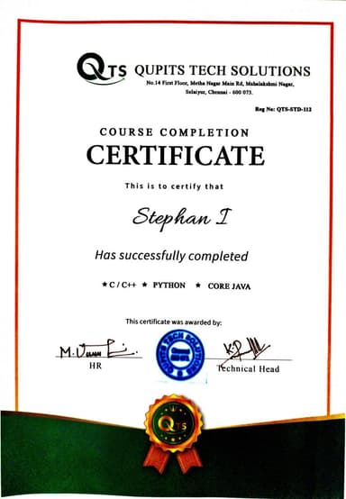 C, C++, Java, Python Programming