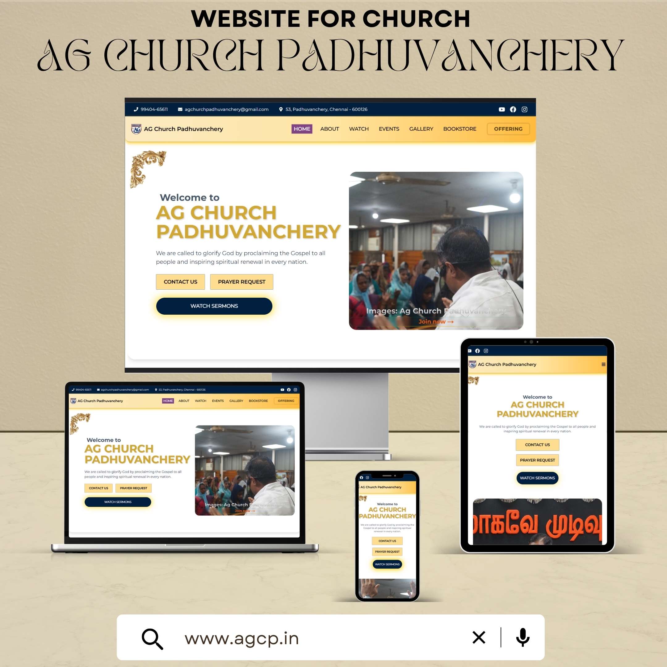 AG Church Website Screenshot