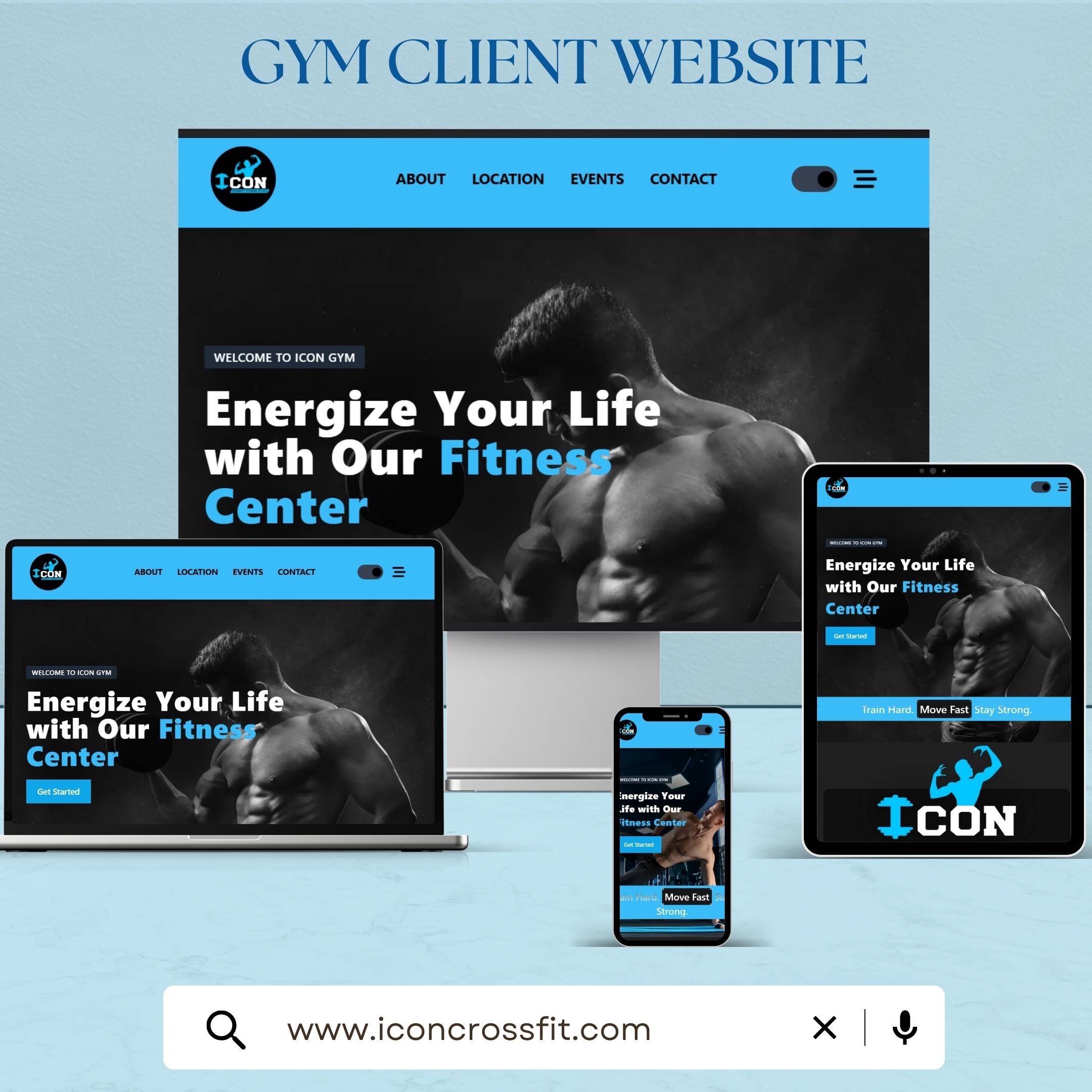 Icon CrossFit Gym Website Screenshot